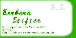 barbara stifter business card